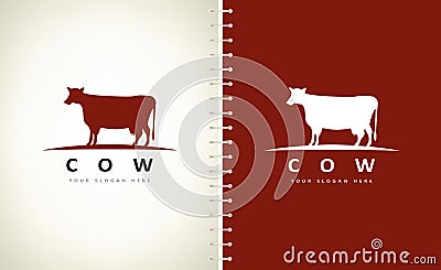 Cow logo vector. Animal design. Cattle logo. Vector Illustration